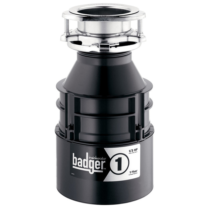 1/3 HP Black Continuous Feed Garbage Disposal