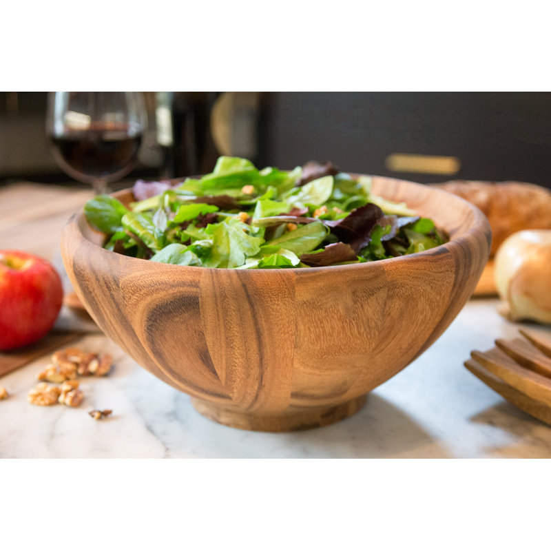 Salinas Acacia Wood Extra Large Round Salad Bowl