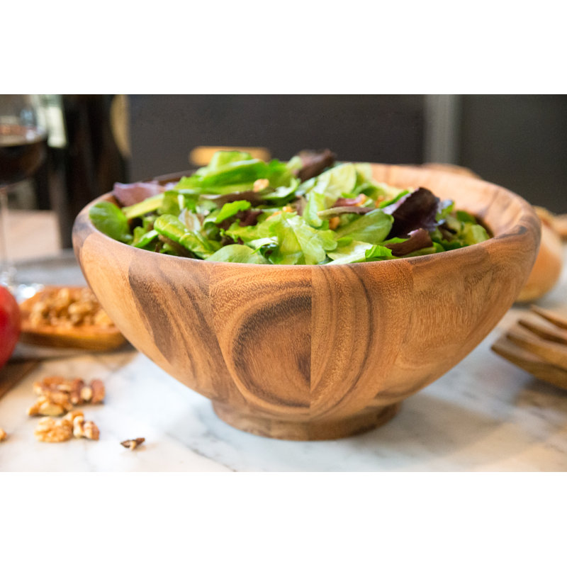 Salinas Acacia Wood Extra Large Round Salad Bowl