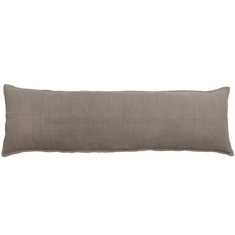 Natural Linen Long Body Pillow with Flange