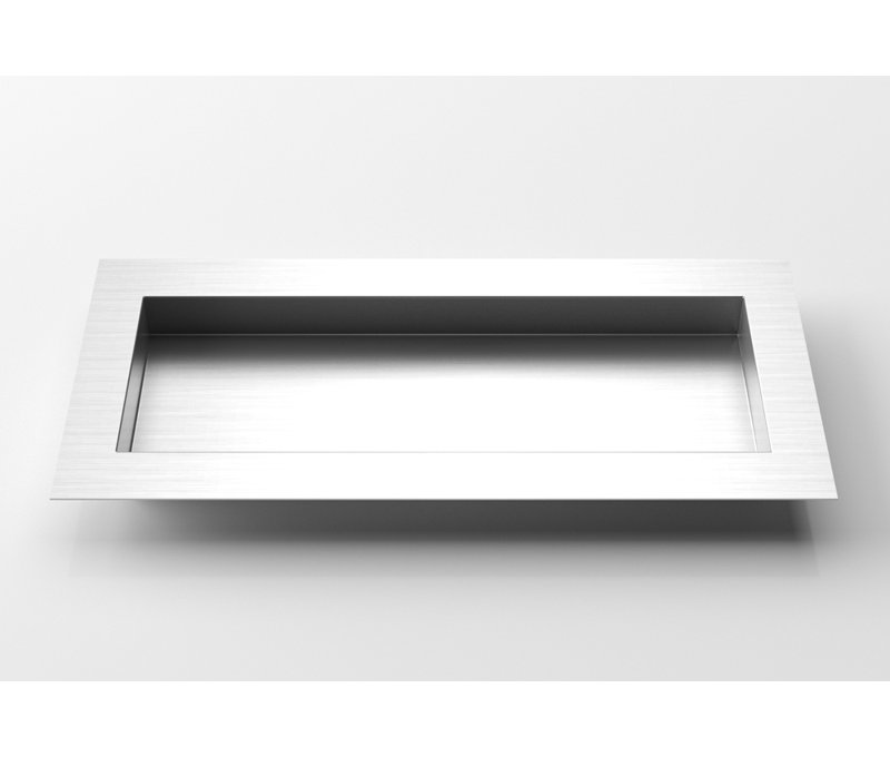 Sleek Stainless Steel Rectangle Indoor Planter Box, 32"