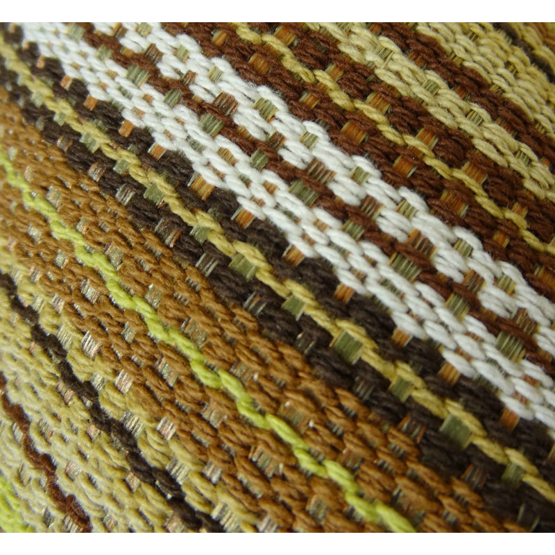Lexington Park Cream, Green and Brown 12"x20" Cotton Blend Lumbar Pillow