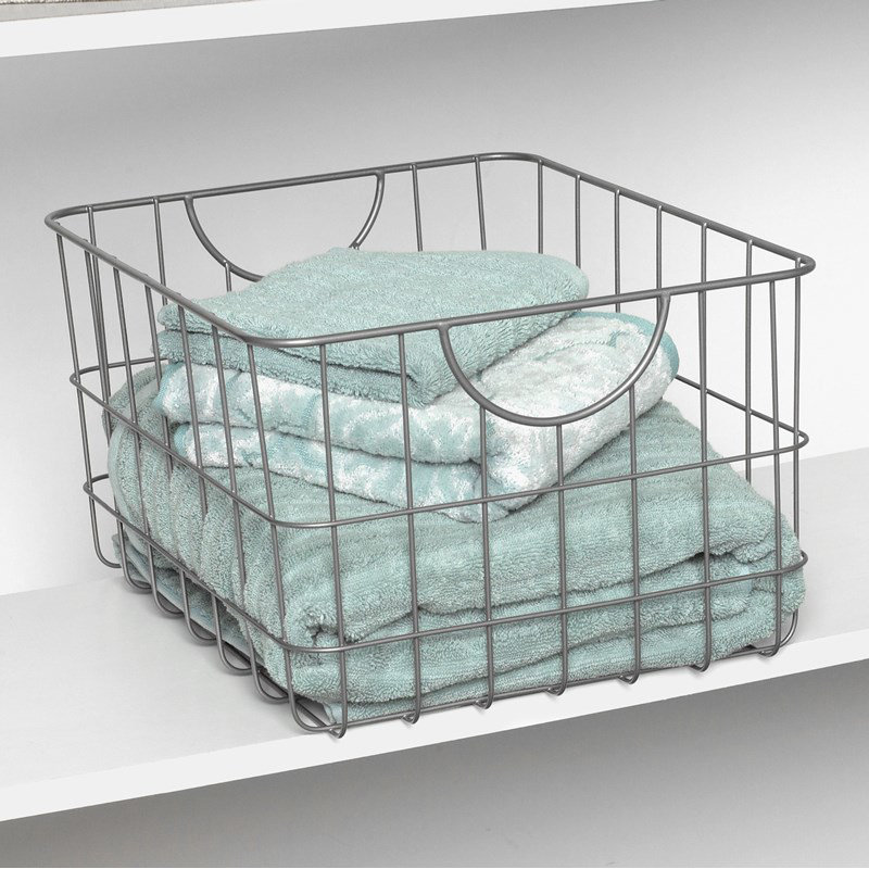 Spectrum Satin Nickel Wire 16" Utility Storage Basket