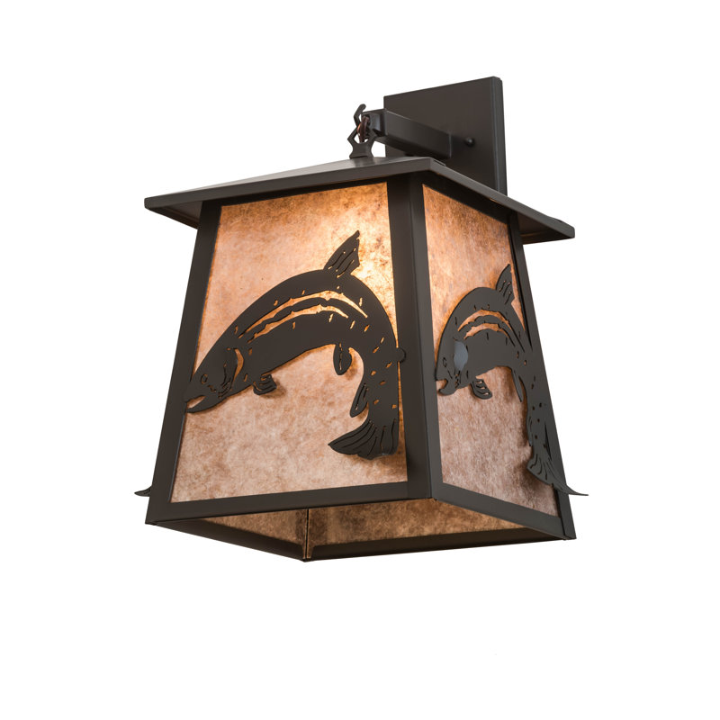 Timeless Bronze 1-Light Sconce with Dimmable Silver Mica Glass