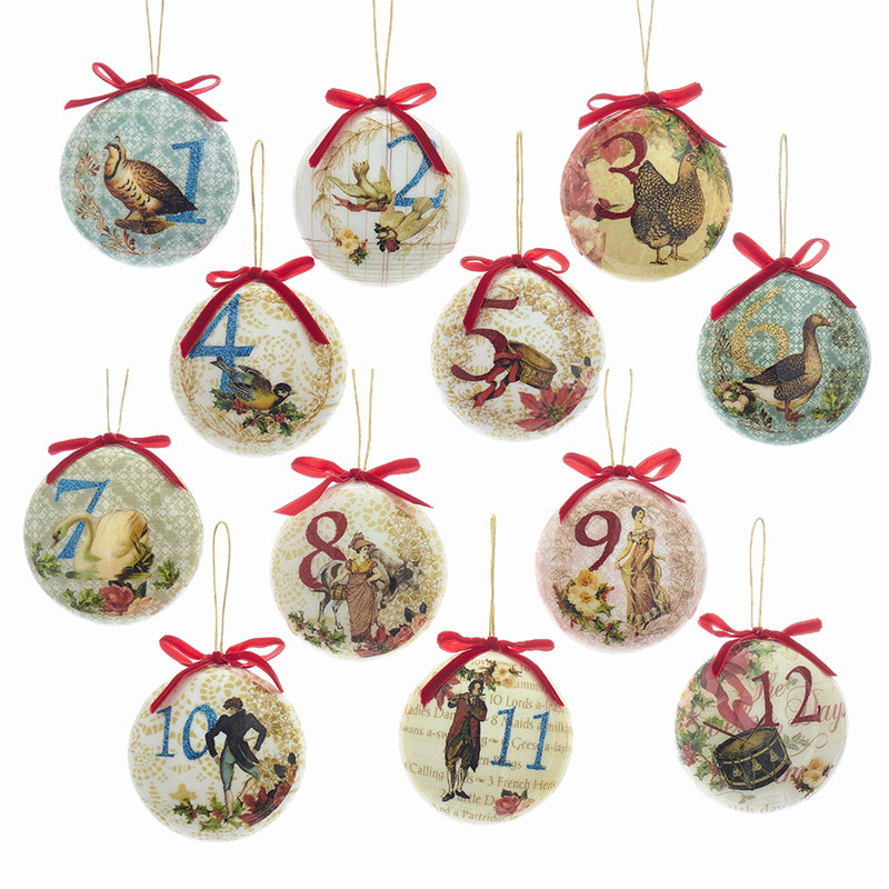 Styrofoam Animals Ball Ornament (Set of 12)