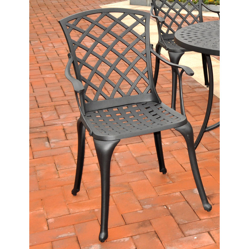 Sedona Charcoal Black Cast Aluminum Outdoor Armchair