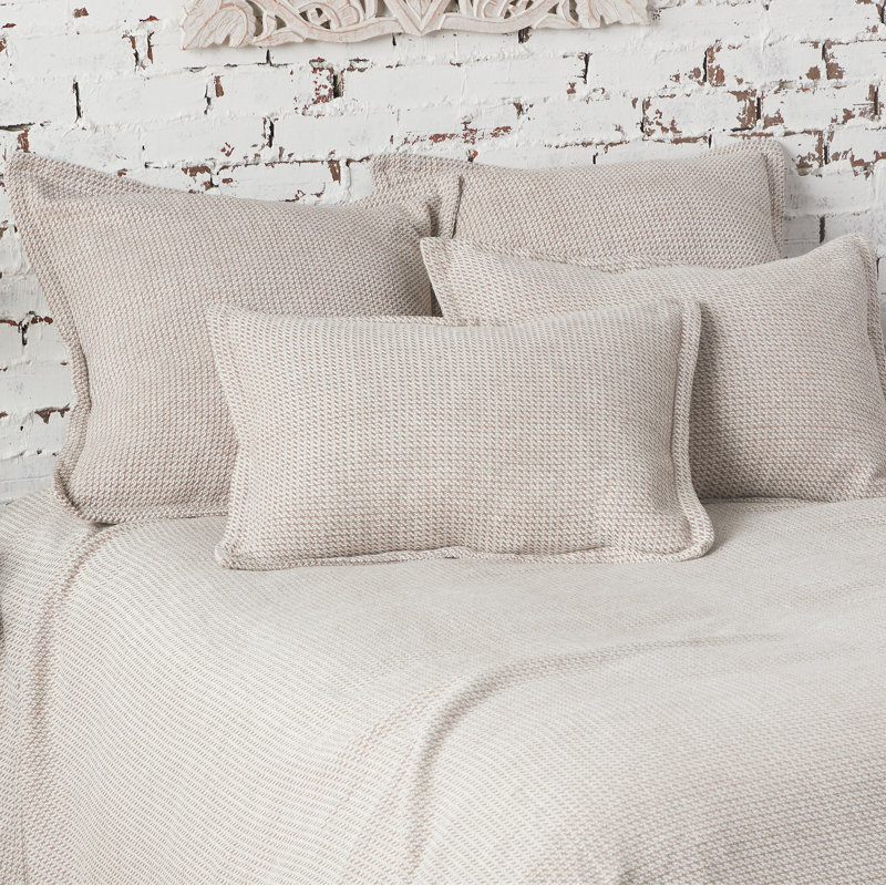 Langford Dune Cotton Embroidered Standard Pillow Sham