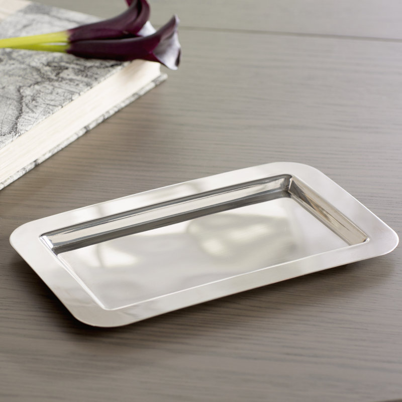 Stainless Steel Rectangular Mirror Finish Serving Tray