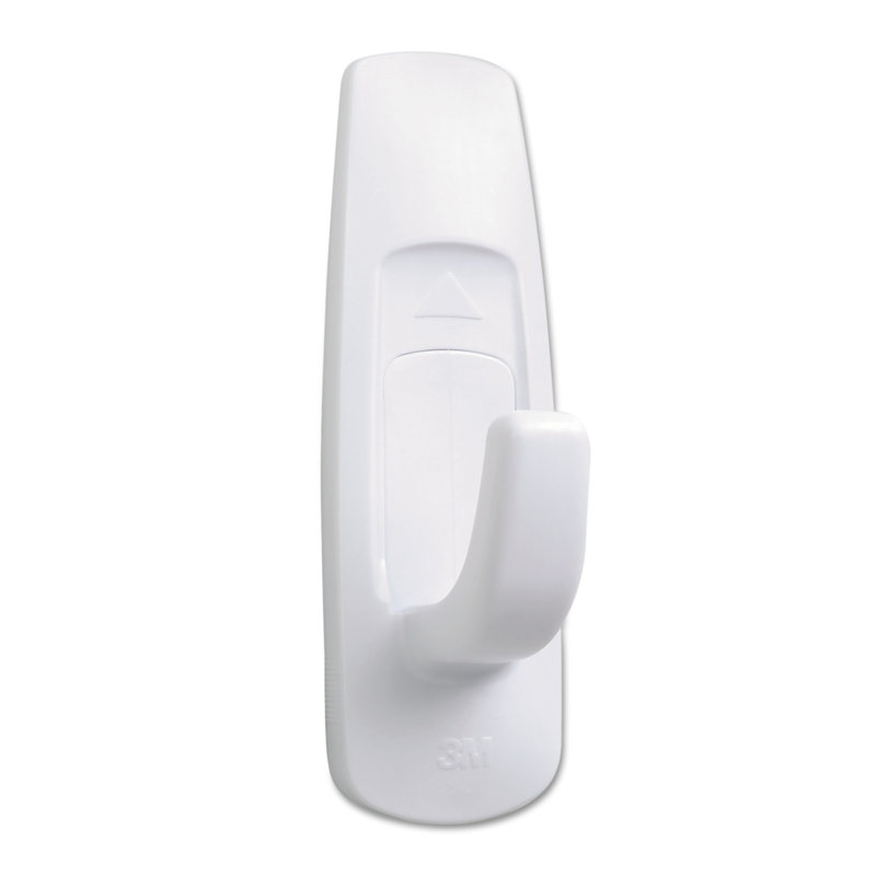 White Self-Adhesive Plastic Utility Hooks, 14-Pack