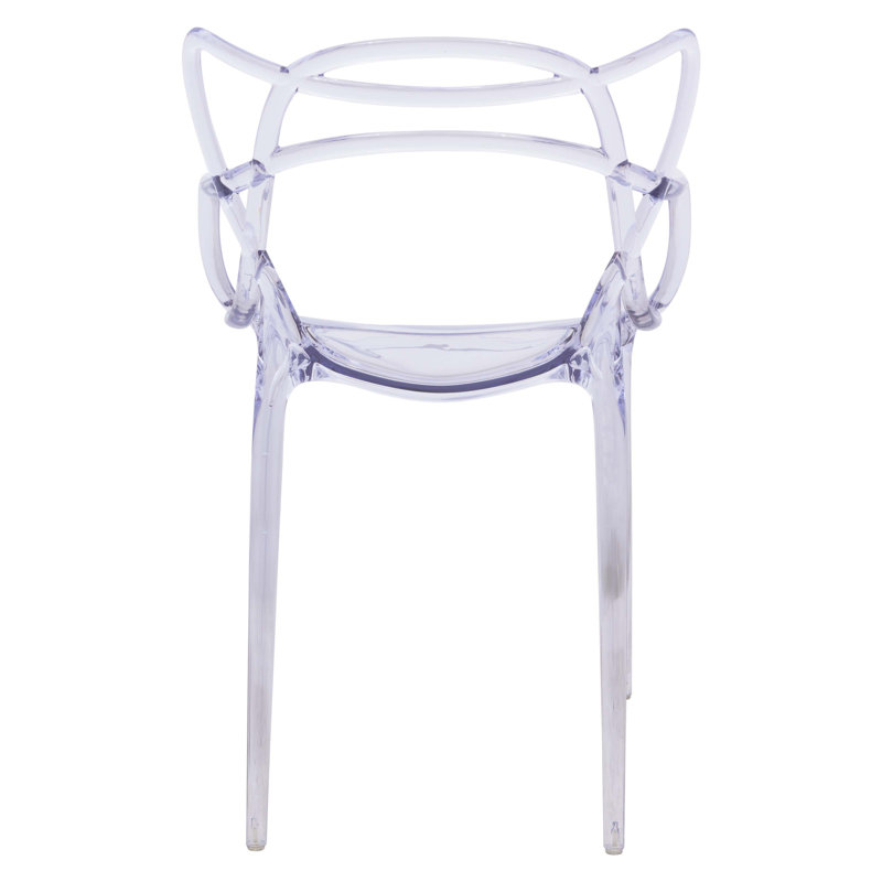 Milan Modern Clear Plastic Dining Chair with Elegant Wire Design