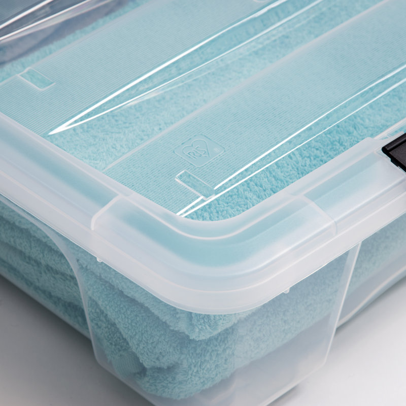 ClearView 16.5" Stackable Storage Box with Secure Latching Buckles