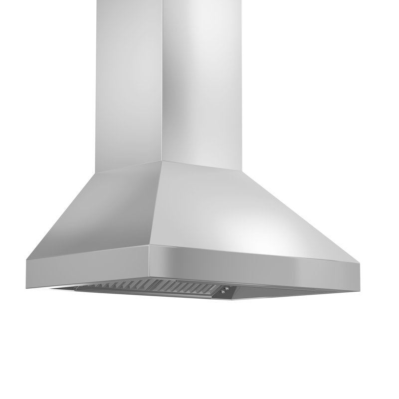 54" Stainless Steel Convertible Wall Mounted Range Hood with Charcoal Filter