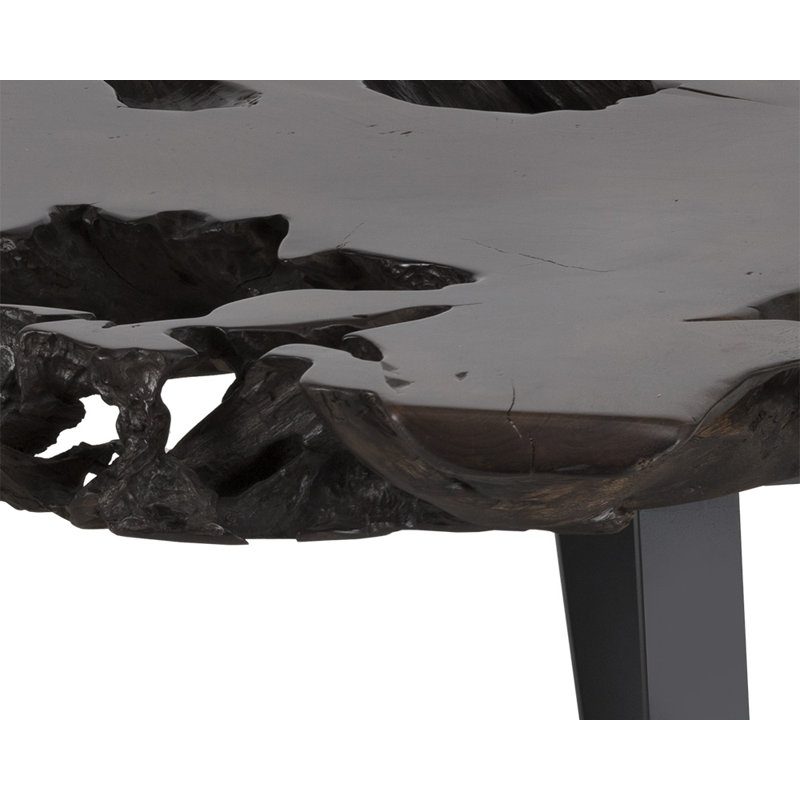 Teak Root and Black Iron Outdoor Coffee Table