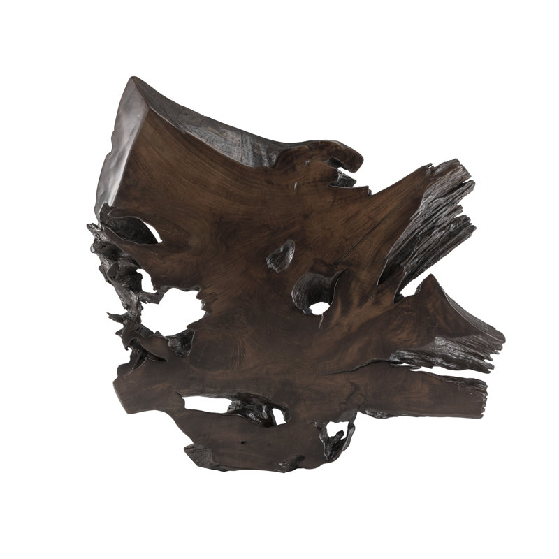 Teak Root and Black Iron Outdoor Coffee Table