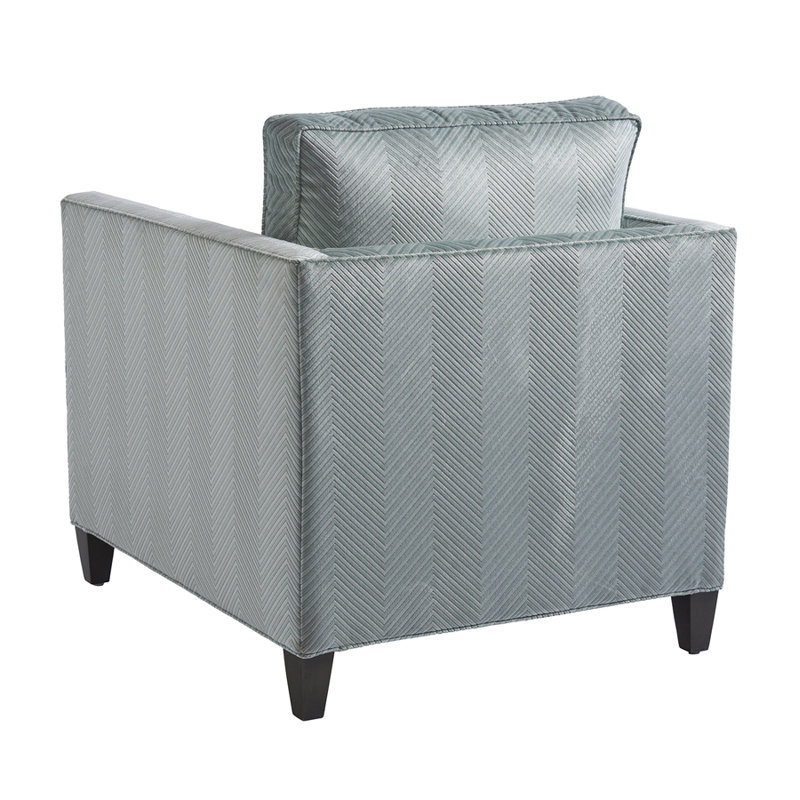 Charcoal Gray Upholstered Accent Chair with Sinuous Wire Spring