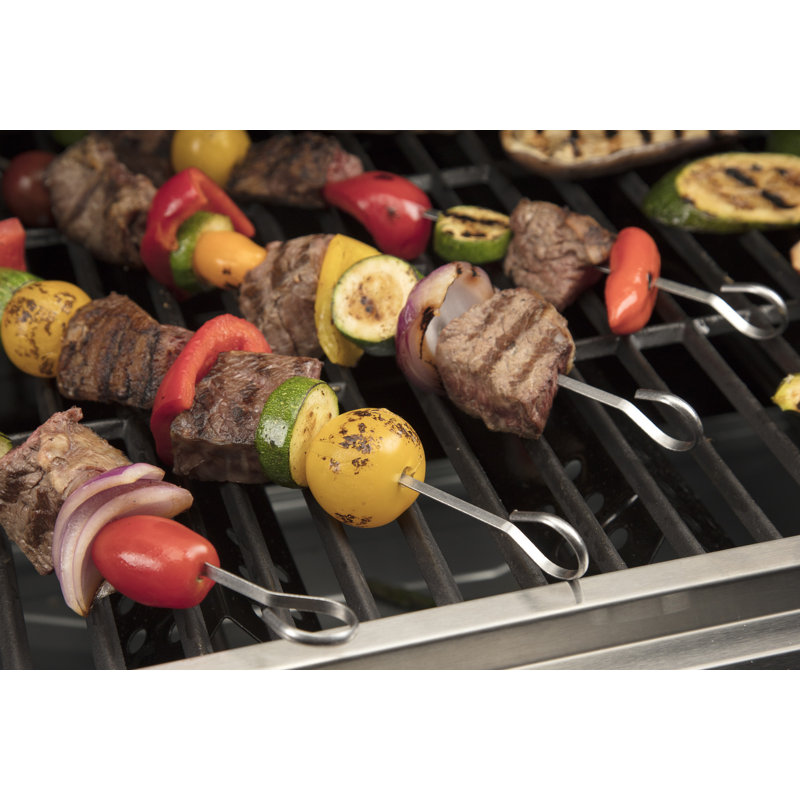 13-Piece Stainless Steel Grill Tool Set with Bamboo Handles