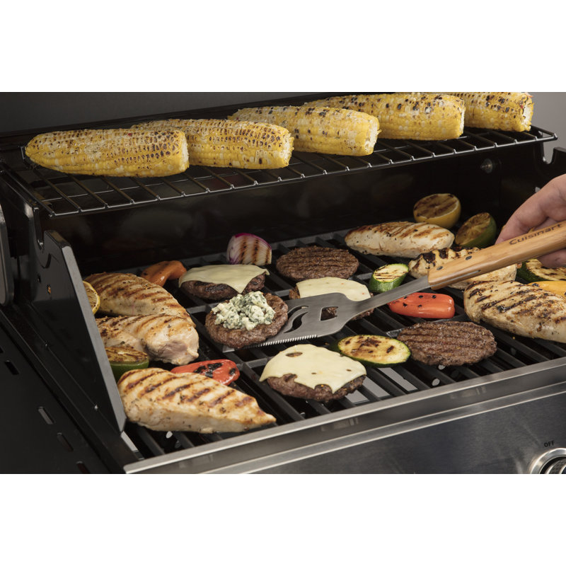 13-Piece Stainless Steel Grill Tool Set with Bamboo Handles