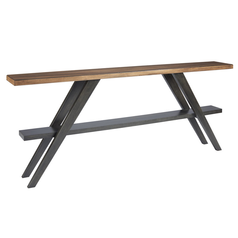 Chandler 84'' Black and Brown Wood Console Table