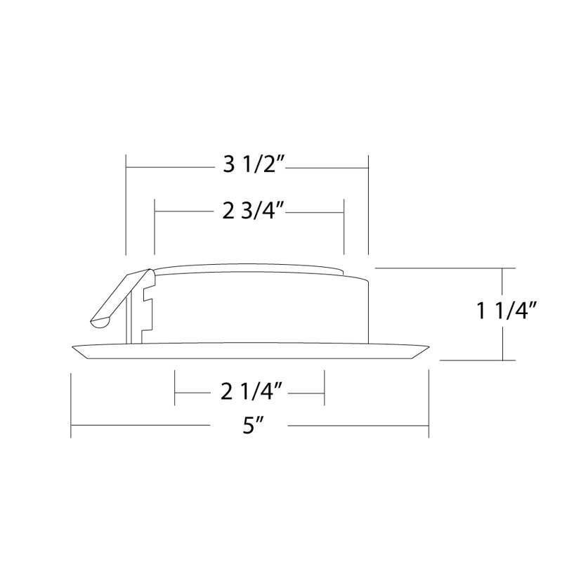 White Adjustable 4'' Recessed Ceiling Light Trim