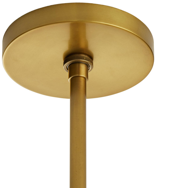 Antique Brass and Black Drum 12-Light Chandelier