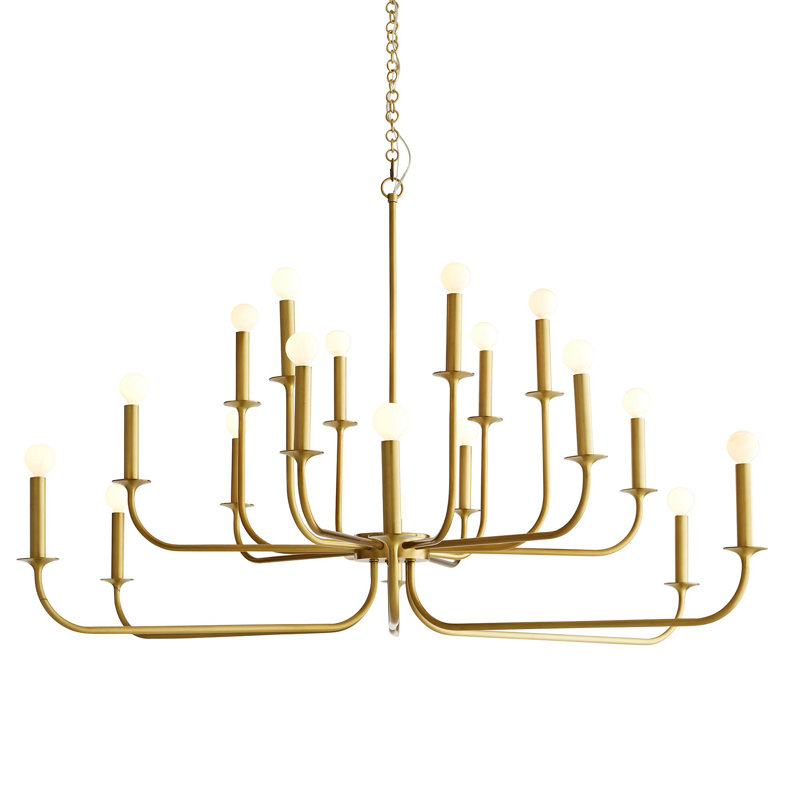 Antique Brass 38" Sputnik Plug-in Chandelier