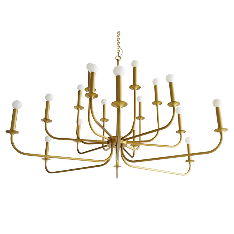 Antique Brass 38" Sputnik Plug-in Chandelier