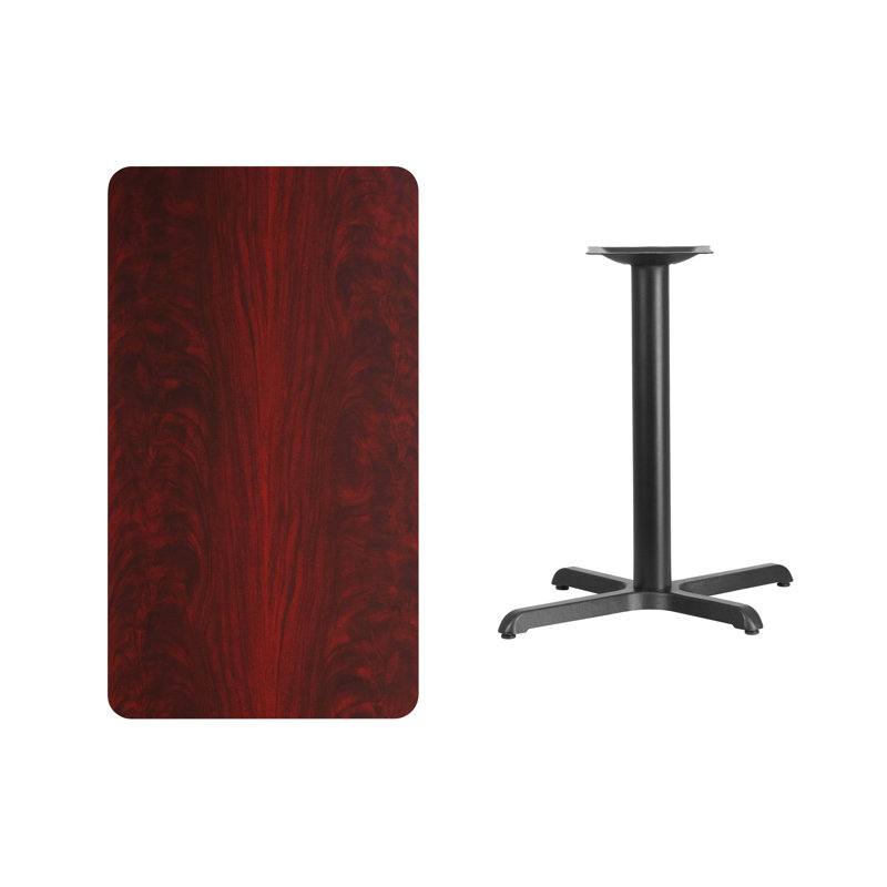 Red Laminate Rectangular Bar Height Dining Table