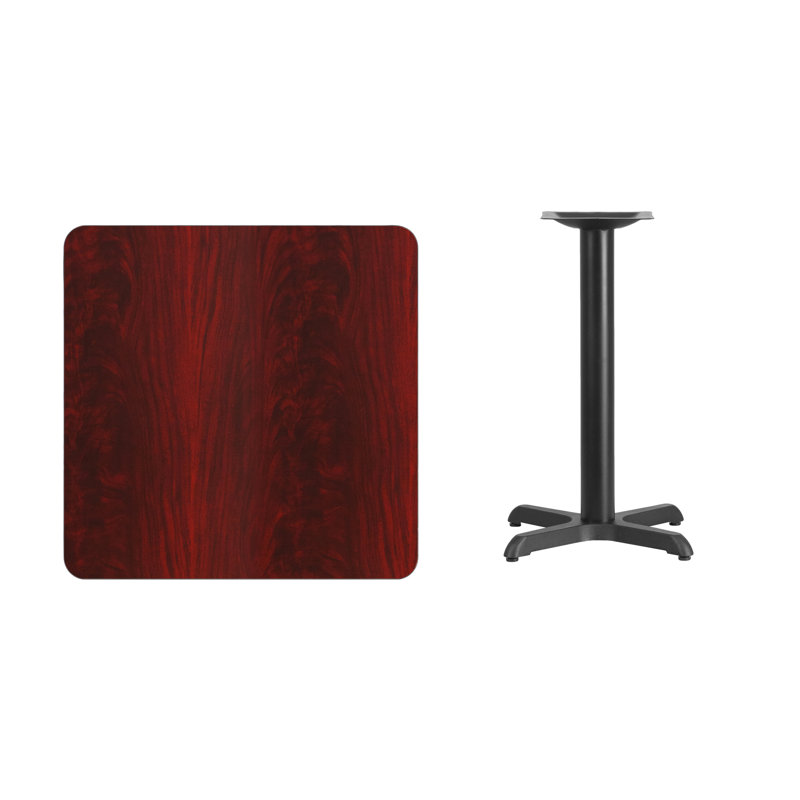 Red Square Laminate Dining Height Table, 30"