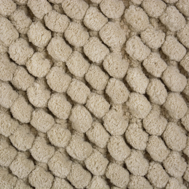 Taupe Chunky Popcorn Cotton Blend Bath Mat 17x24