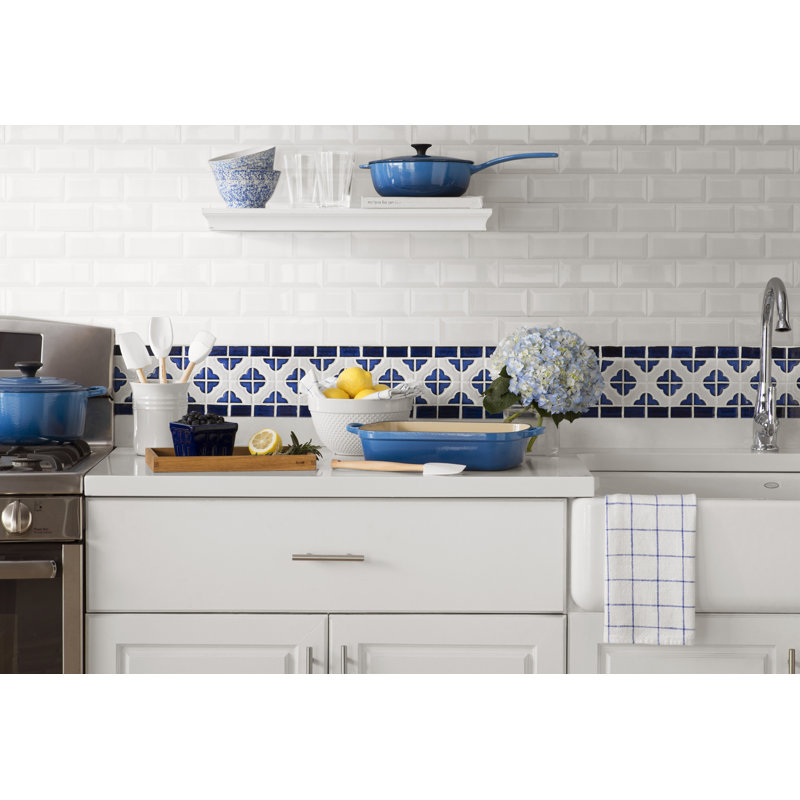 White Silicone 5-Piece Utensil Set with Stoneware Crock