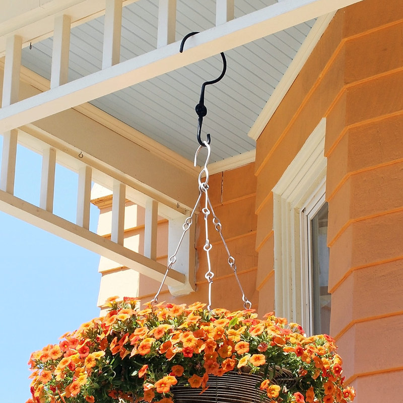12-inch Black Powder Coated Metal Double Ended Hook Extenders