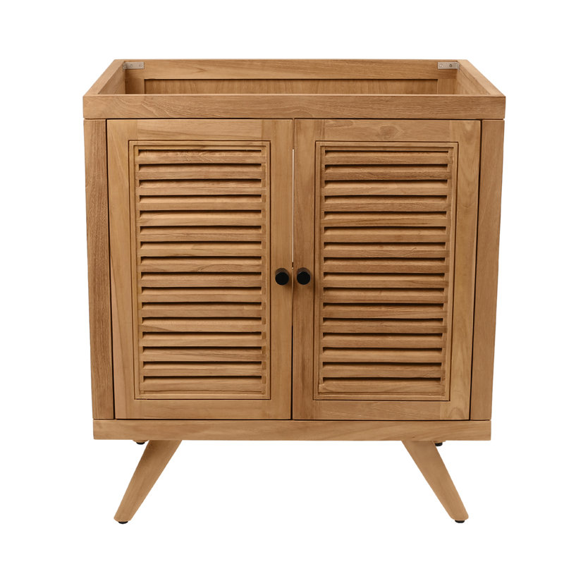 Harper 30'' Natural Teak Solid Wood Bathroom Vanity Base