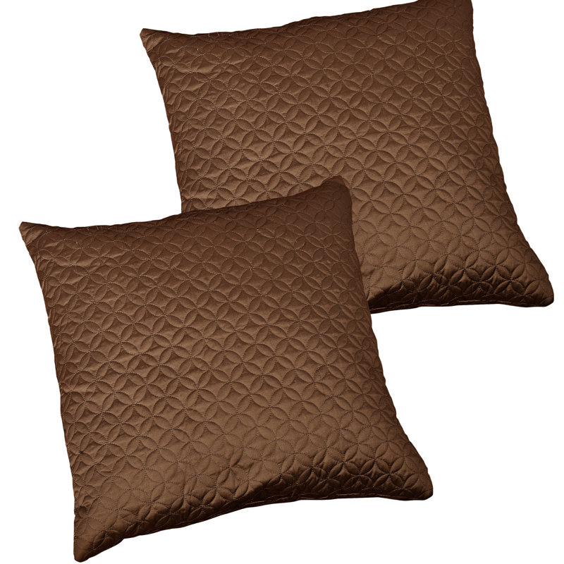 Pewter Stone Embroidered Silk 20" Throw Pillow Covers