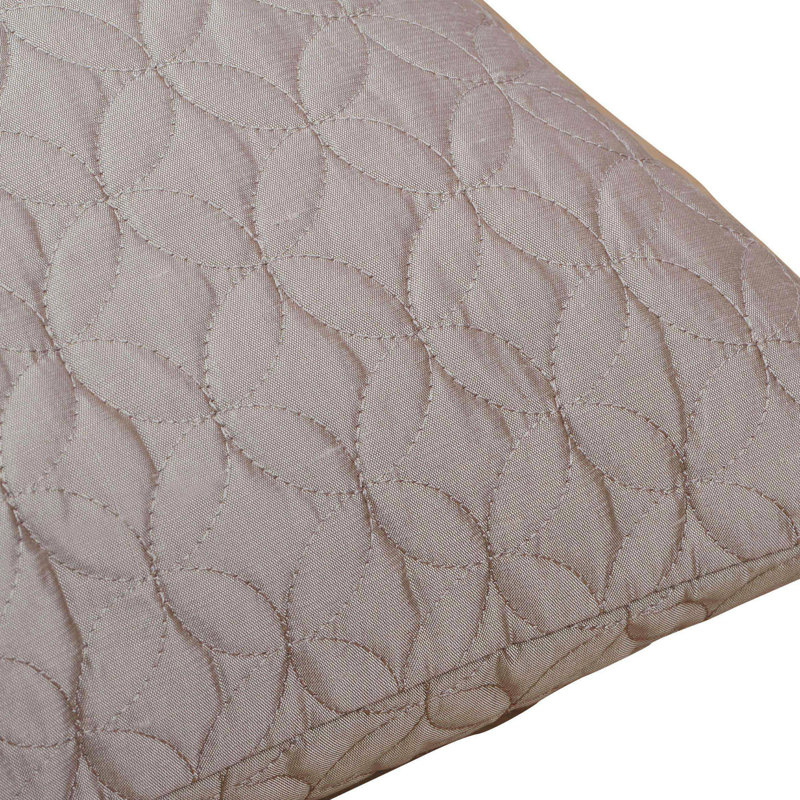 Pewter Stone Embroidered Silk 20" Throw Pillow Covers