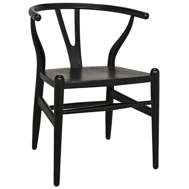 ErgoCraft Charcoal Black Solid Wood Arm Chair