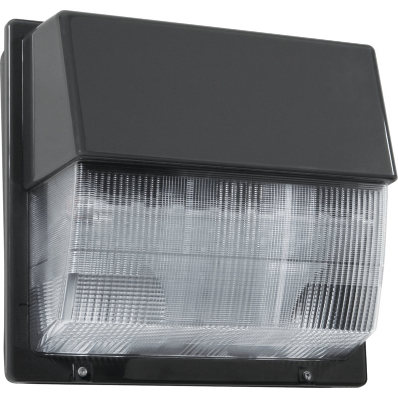 Modern Bronze LED Wall Sconce with Clear Polycarbonate Shade