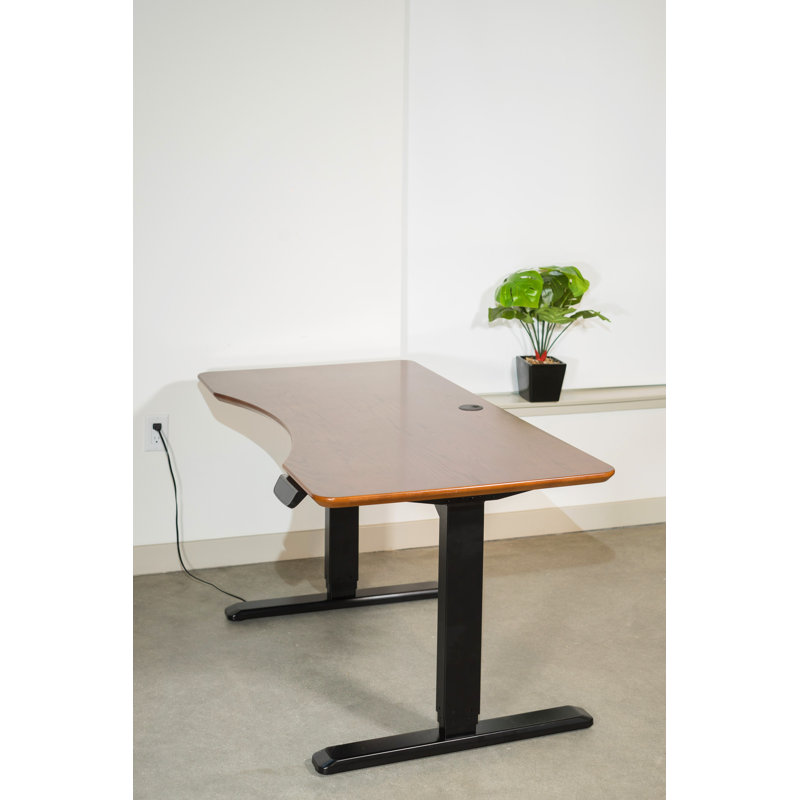 Black 50'' Electric Height Adjustable Desk Frame with Dual Motor