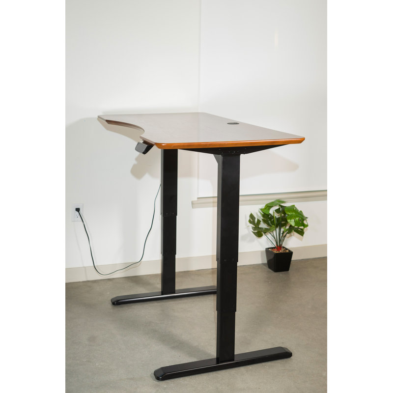 Black 50'' Electric Height Adjustable Desk Frame with Dual Motor
