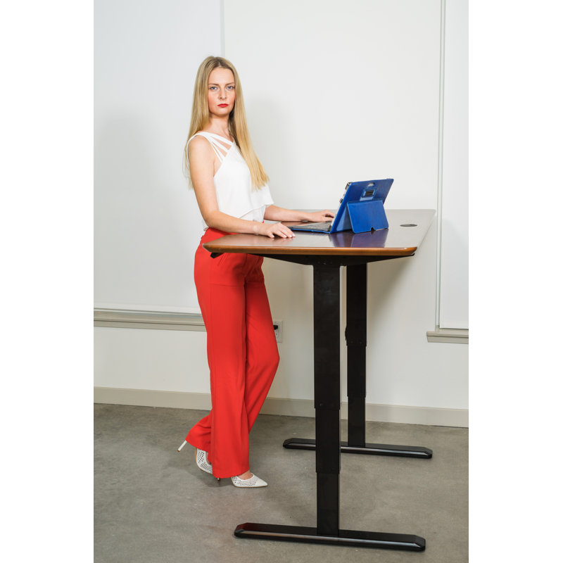 Black 50'' Electric Height Adjustable Desk Frame with Dual Motor
