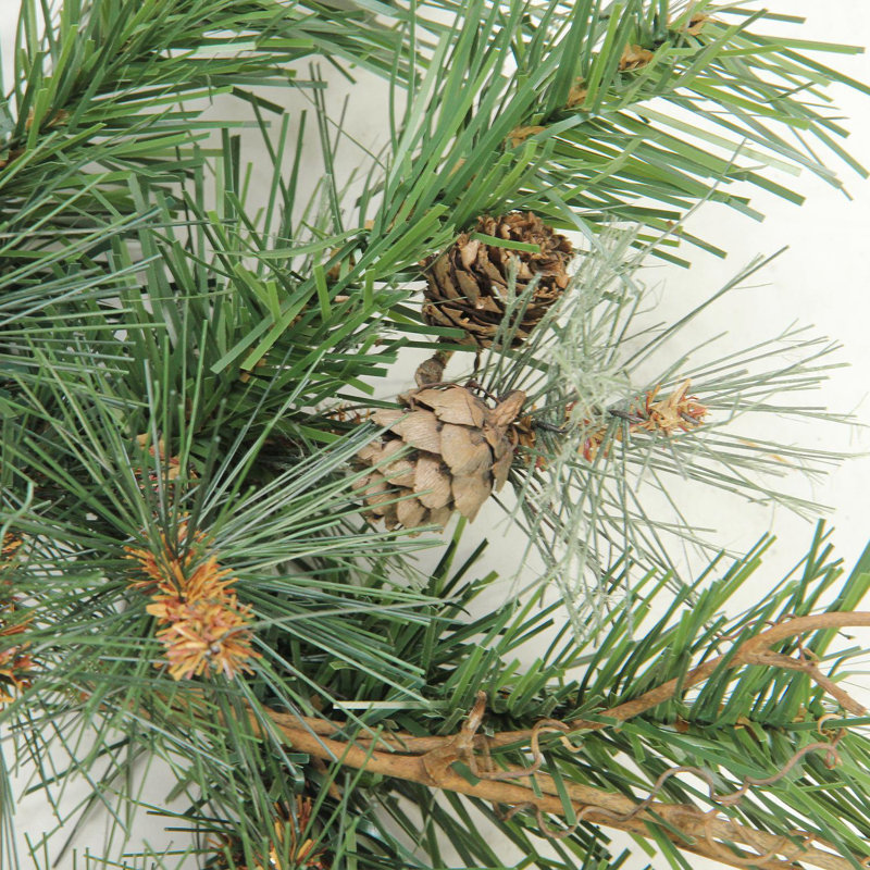 Country Mixed Pine Cone & Grapevine 6' Christmas Garland - Unlit