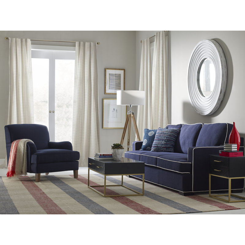 Modern Rectangular Black and Gold Coffee Table with Storage