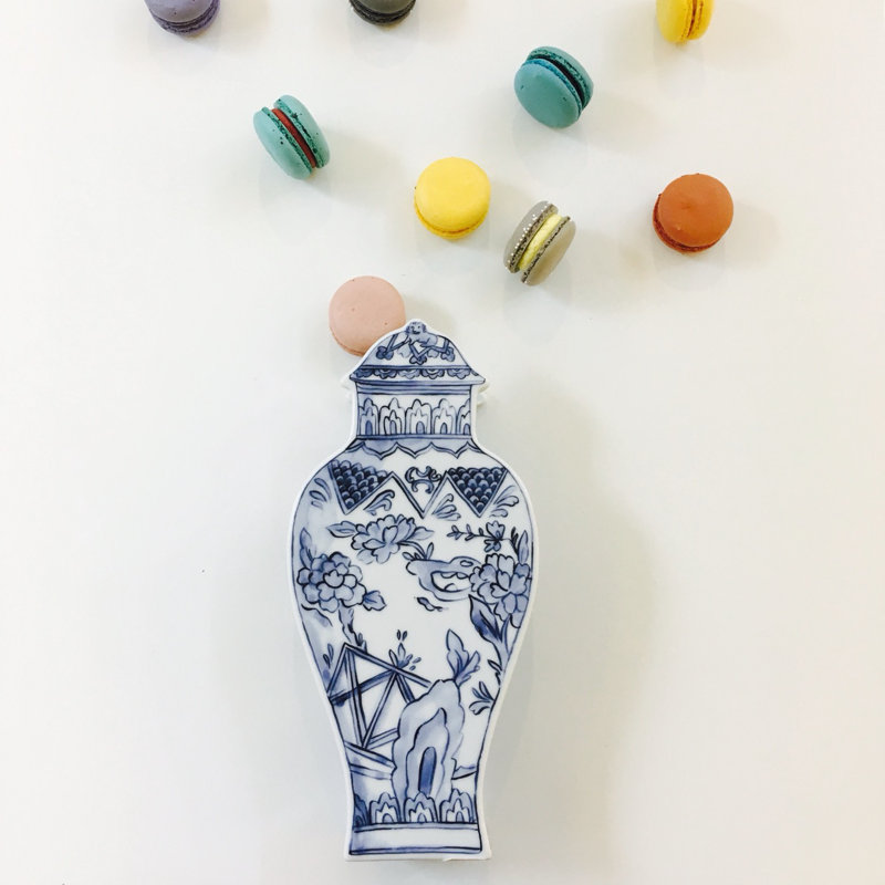 Blue and White Hand-Painted Porcelain Table Vase