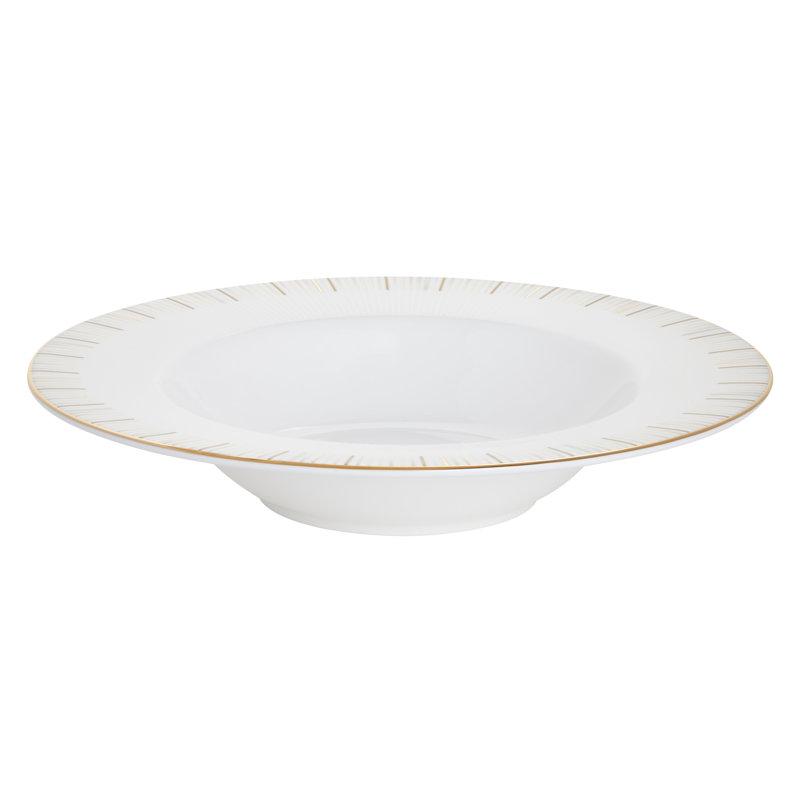 Luminous White Hand-Painted Porcelain Bread Plate
