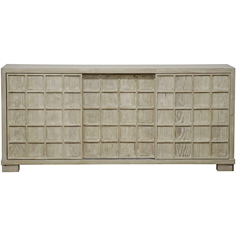 Hayward 72'' Reclaimed Wood Sideboard with Raised Grid Pattern
