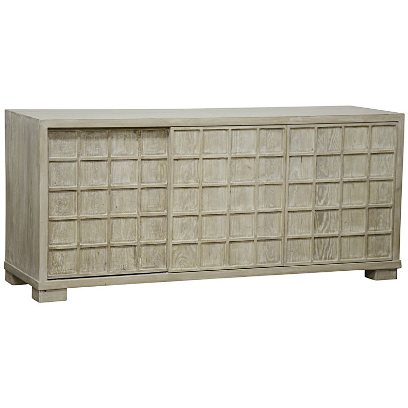 Hayward 72'' Reclaimed Wood Sideboard with Raised Grid Pattern