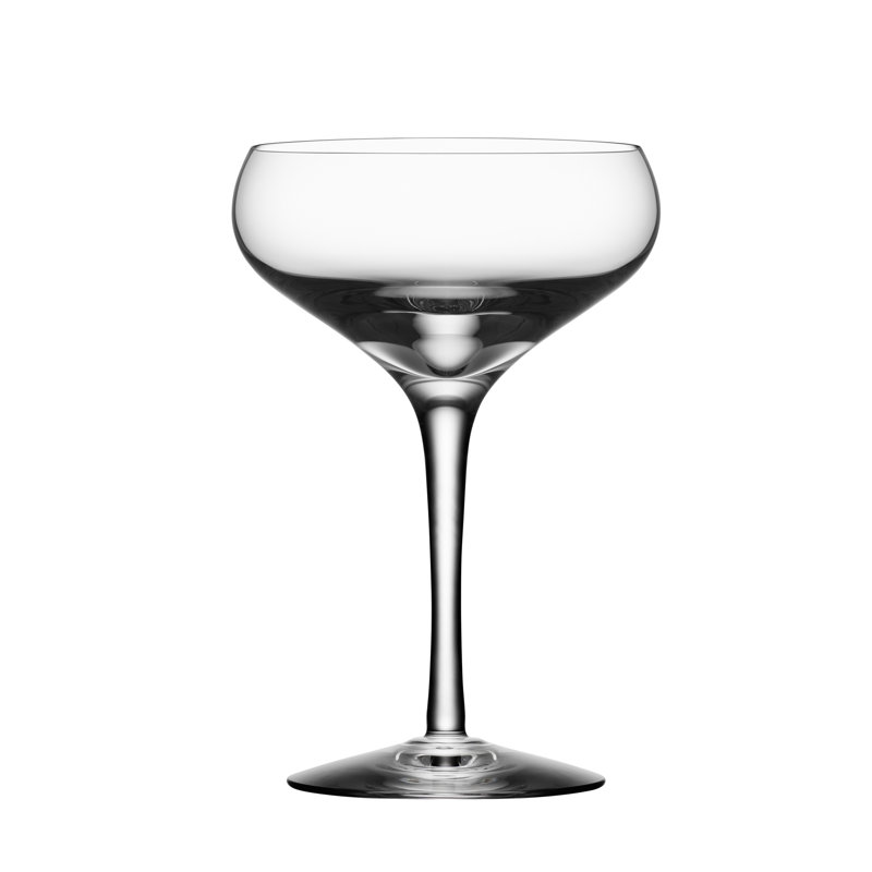 Orrefors Clear Lead-Free Crystal Coupe Glass Set of 4