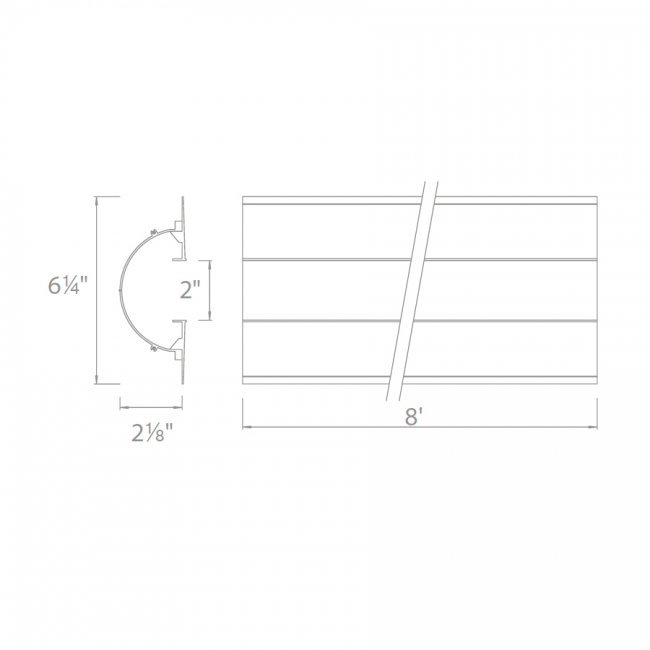 White Aluminum Indoor/Outdoor LED Strip Channel
