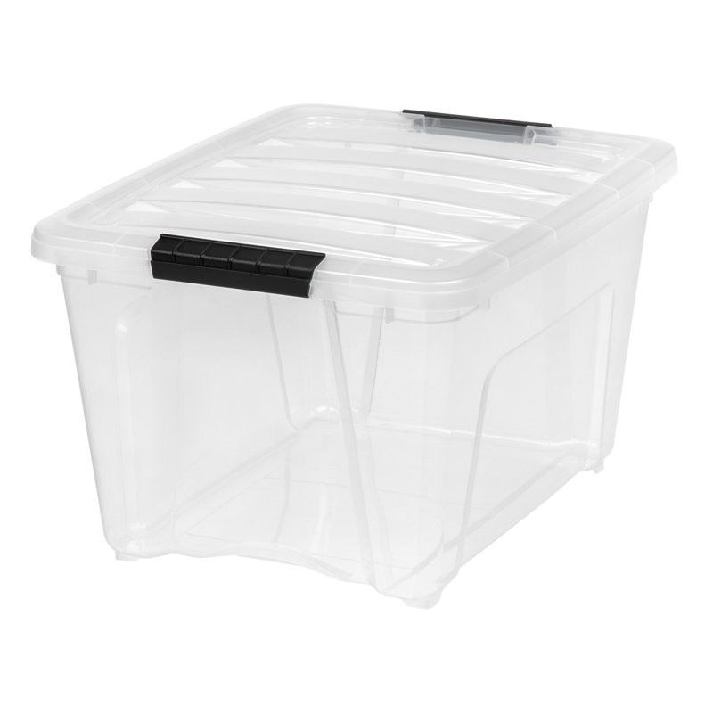 ClearView 16.5" Stackable Storage Box with Secure Latching Buckles