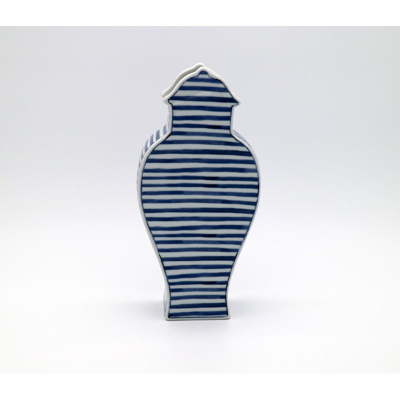Blue and White Hand-Painted Porcelain Table Vase