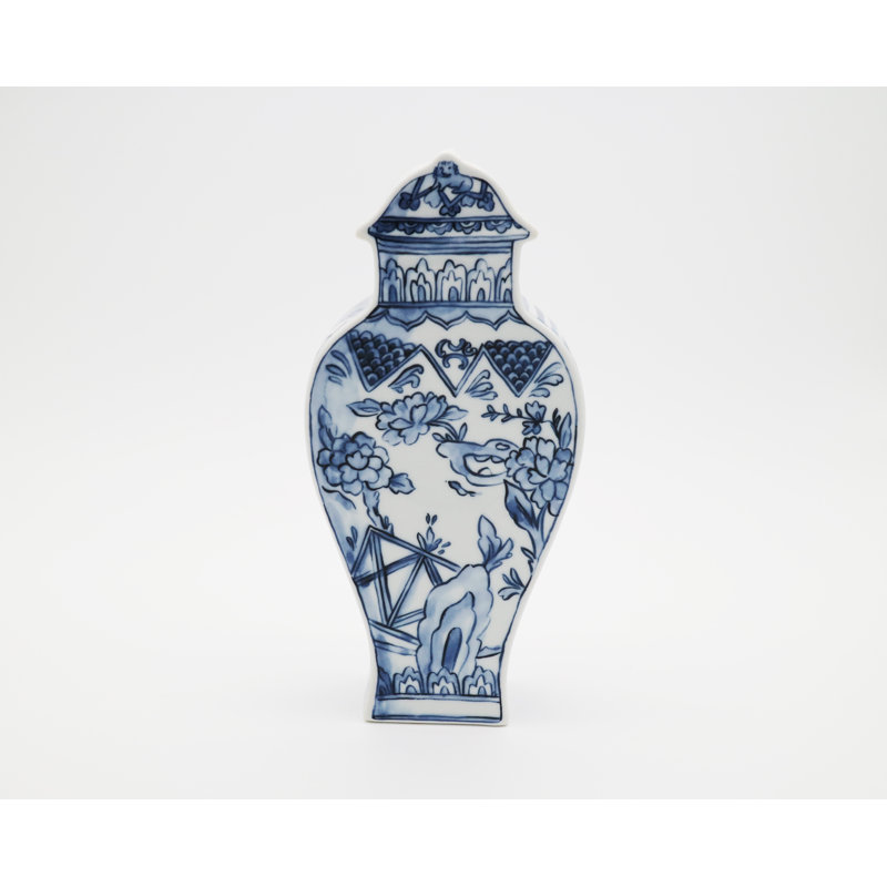 Blue and White Hand-Painted Porcelain Table Vase